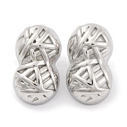 Серьги-гвоздики из нержавеющей стали 304 EJEW-H013-01P