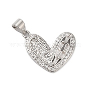Подвески из латуни и прозрачного циркония с покрытием стойки KK-S372-28P