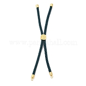 Серебряные браслеты из витого нейлонового шнура DIY-B066-03G-17