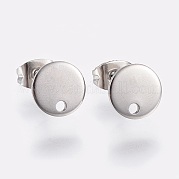 Фурнитура для сережек-гвоздиков из нержавеющей стали марки 304 STAS-K184-01-01P