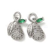 Подвески из латуни с микропаве из циркония KK-R210-18P