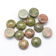 Природные кабошонов Unakite G-P393-R31-8mm