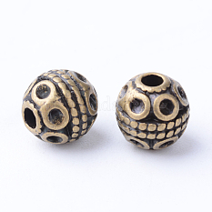 Perles en alliage de style tibétain X-TIBE-Q063-120AB-NR