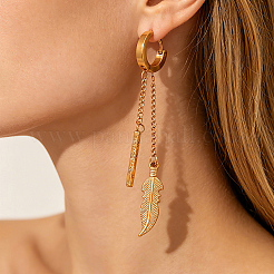 Boucles d'oreilles pendantes créoles en acier inoxydable 304 pour femmes&nbsp;IT2064