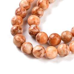 Нити бусин цвета натуральной бирюзы&nbsp;TURQ-U001-02B