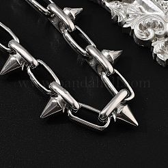 Браслеты из овальной цепочки из нержавеющей стали 304 BJEW-A033-01P