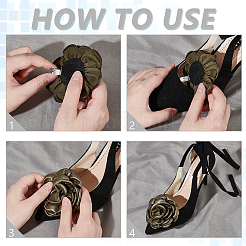 2 pieza de clips de hebilla de zapato de cuero sintético desmontables&nbsp;AJEW-AR0005-03B