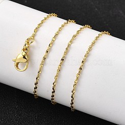 Ожерелья из овальных звеньев латуни толщиной 1.5 мм NJEW-M108-17G