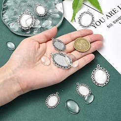 Наборы для изготовления подвески из сплава в форме овального купола своими руками&nbsp;DIY-YW0010-14