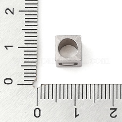 Cuentas europeas de acero inoxidable 201 resistentes al deslustre&nbsp;LS-STAS-M058-01D-P