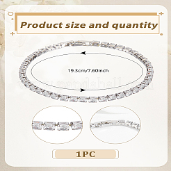 1шт латунные стразы чашечные цепочки браслеты для женщин&nbsp;BJEW-LP0015-19P