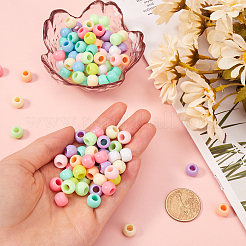 400шт непрозрачные акриловые европейские бусины SACR-SP0001-01