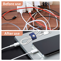 24 шт. 4 цвета pu кожаный ремешок для хранения кабелей данных&nbsp;AJEW-DC0001-88