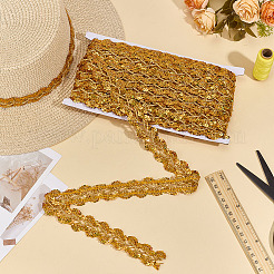 Металлизированная кружевная отделка&nbsp;OCOR-WH0101-162B