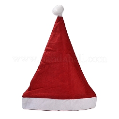 布製のクリスマス帽子  クリスマスパーティーの装飾用  暗赤色  380x290x6mm  内径：170mm&nbsp;AJEW-M215-01B