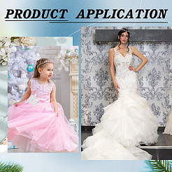 Цветы из полиэстера и смолы для аксессуаров одежды&nbsp;DIY-WH0037-48A-01