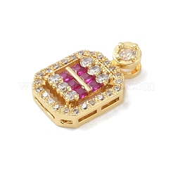 Porte micro ouvrent pendentifs zircone cubique en laiton de placage&nbsp;KK-A224-20G-01