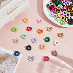 100 шт. непрозрачные акриловые бусины для выпечки&nbsp;OACR-ME0001-29