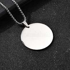 Colliers pendentifs vierges en acier inoxydable 304&nbsp;NJEW-P329-04D-P