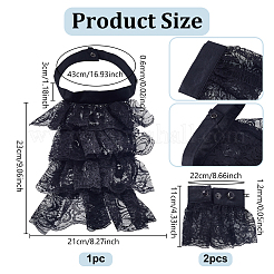 Ensembles de cols en dentelle florale amovibles en polyester pour femmes&nbsp;DIY-WH0816-187B
