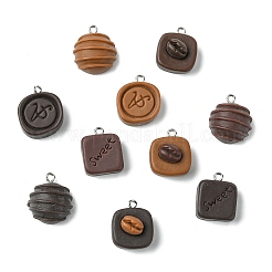 12pcs 12 Arten undurchsichtige Harzanhänger&nbsp;RESI-CJZ0001-09