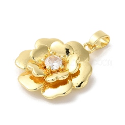 Покрытие стойки латунь микропаве прозрачные подвески из кубического циркония&nbsp;KK-U022-04G