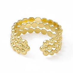 Ионное покрытие(ip) 304 нержавеющая сталь манжета кольцо для женщин RJEW-C060-18G