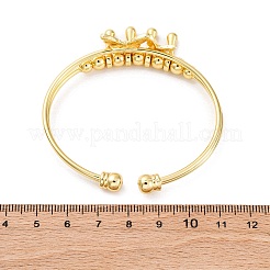 Латунь манжеты браслеты&nbsp;BJEW-U025-06G