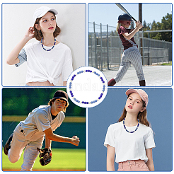 1 шт. ожерелье из круглых бусин из полимерной глины со стразами&nbsp;NJEW-SP0001-14A