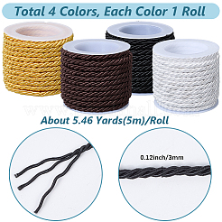 4 рулон 4 цвета полиэфирного шнура&nbsp;OCOR-CY0001-26A