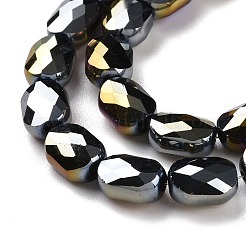 Граненые гальванические непрозрачные стеклянные бусины&nbsp;GLAA-G092-B05