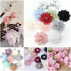 Хлопок с гипсовой сердцевиной из искусственного цветка для аксессуаров заколок DIY-WH20001-21A