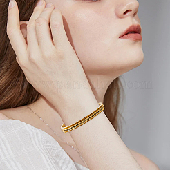 3 bracciale aperto in acciaio inossidabile di 3 colori&nbsp;BJEW-SC0001-82