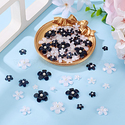 100 шт. 10 стиля цветочных кабошонов из смолы&nbsp;RESI-TA0004-28A