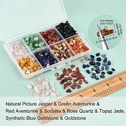 144 г бусины из натуральных и синтетических драгоценных камней в двух стилях&nbsp;G-NB0002-62