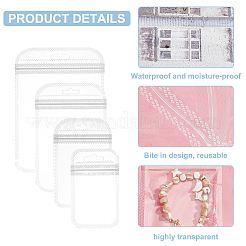 160 шт. 4 вида прозрачных пластиковых пакетов с застежкой-молнией OPP-BC0001-12