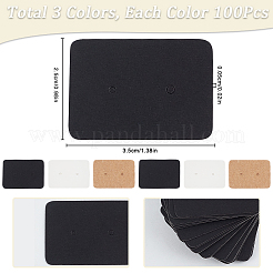 300 шт. 3-х цветные бумажные карточки для демонстрации украшений и сережек CDIS-SP0001-07