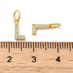 Pendentifs avec zircon cubiques à micro-pavés en laiton&nbsp;KK-M273-02G-L