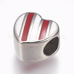 Европейские бусины из нержавеющей стали 304 STAS-F195-109B