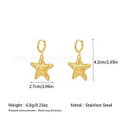Pendientes colgantes de aro de acero inoxidable 304 para mujer&nbsp;DN9984-5