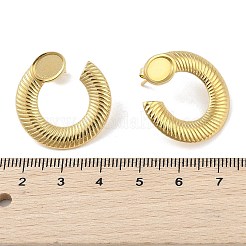 Левая и правая фурнитура для сережек-гвоздиков из нержавеющей стали 304 с ионным покрытием (IP) для женщин EJEW-B050-01G