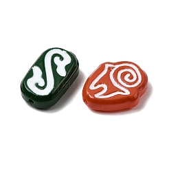 Выпечка окрашенные стеклянные бусины LAMP-Z017-01