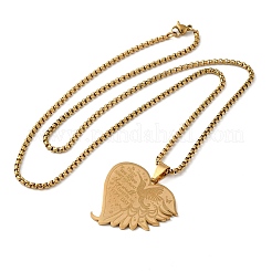 Кулон в форме сердца колибри из нержавеющей стали 201 «Те&nbsp;LS-NJEW-F324-02G