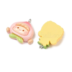 Подвески из непрозрачной смолы с фруктовой тематикой&nbsp;RESI-Z047-02P