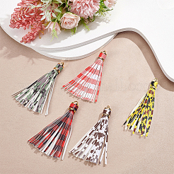 9 шт. 9-х цветные подвески-кисточки из искусственной кожи pu&nbsp;FIND-WR0005-86