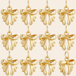 12 шт. латунные подвески-бантики&nbsp;KK-BBC0019-35