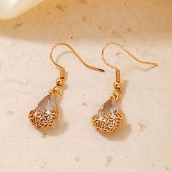 Элегантные латунные серьги-корзинки в форме слезы&nbsp;PV0025