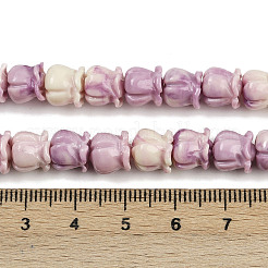 Нити резных бусин синтетического коралла SHEL-D001-A01