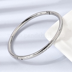 Женские браслеты-шарниры из нержавеющей стали 304 с микропаве из кубических цирконий&nbsp;BJEW-D408-30P