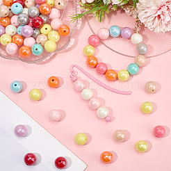 80 шт. Непрозрачные акриловые бусины&nbsp;TACR-SP0001-27